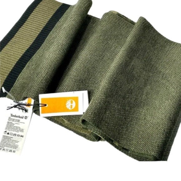 NWT Timberland Camo Jacquard Reversible Knit Scarf - Picture 6 of 15